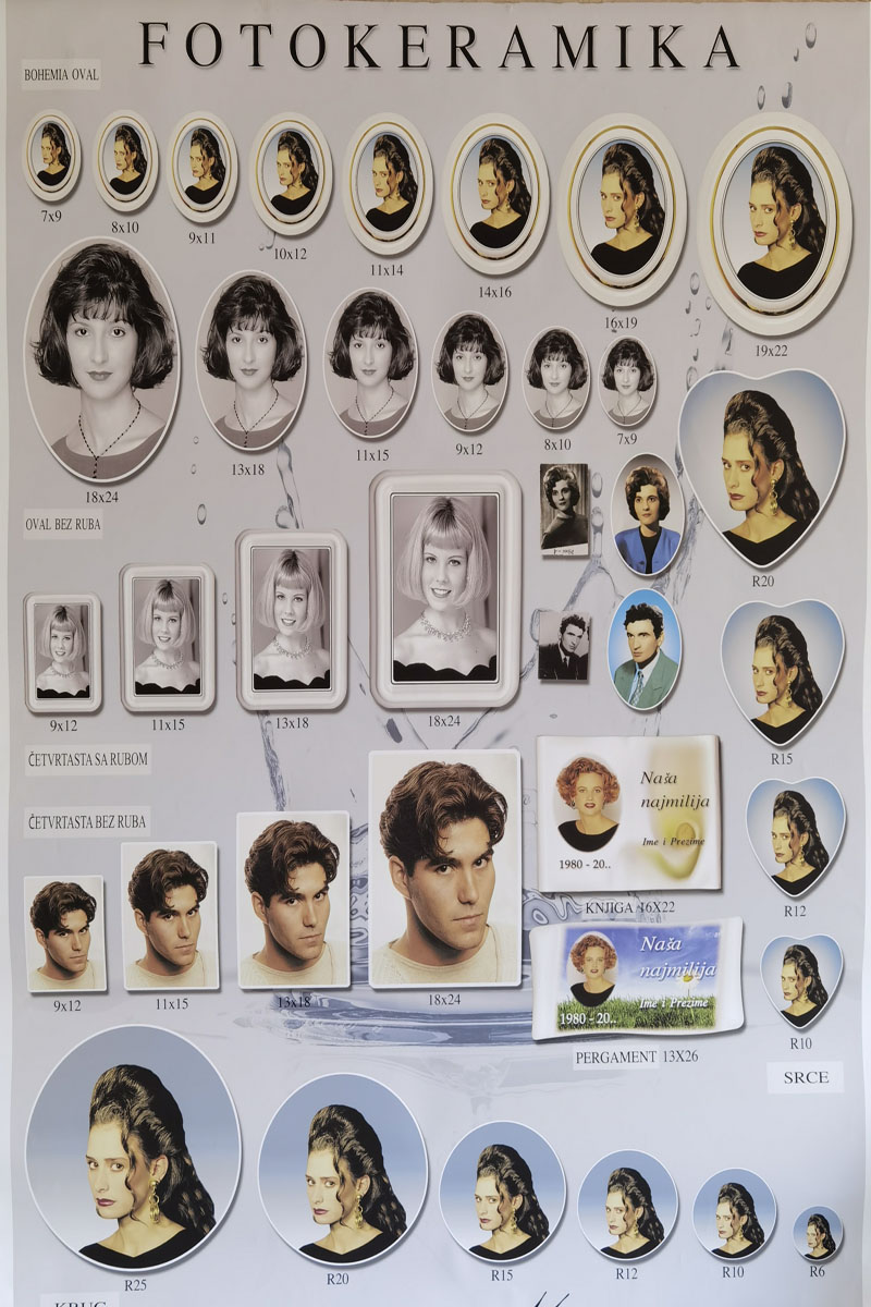 slike na porcelanu i dimenzije